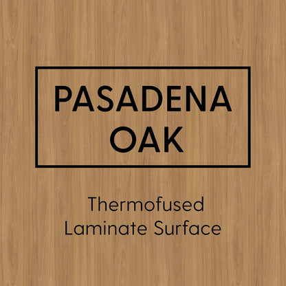 Factory Direct Partners FDP Rectangle (30 x 72 inch) Classroom Table with Adjustable Chunky Toddler Legs (15-24 in); Preschool, Kinder and Daycare Furniture - Pasadena Oak Top/Black Edge and Legs