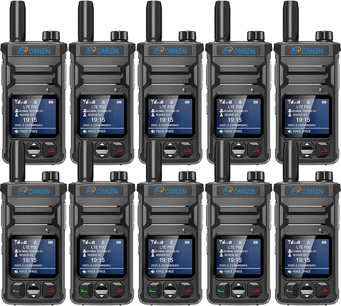 T6 Ultra-Slim Walkie Talkie with Unlimited Range Over 4G LTE, AES-256 Encrypted Two Way Radio, Noise Reduction, IP65, Type-C Charging, Lifetime Free Use