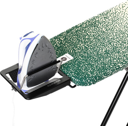 Brabantia Size A Compact Small Ironing Board (43x12 in) 7 Height Options, Adjustable Steam Iron Rest Holder (New Dawn) Non-Slip Feet, Anti-Collapse Child Locks