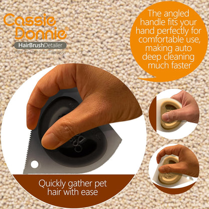 Mini Pet Hair Detailer, Pet Hair Remover for Carpet Couch Bedding Sofa, Car Interior Auto Detailing Supplies, Dog Cat Fur Reusable Brush for Furniture