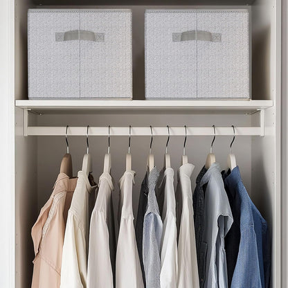 WUIKE Closet Storage Bins, Trapezoid Storage Boxes with Handles, Fabric Storage Baskets for Organizing Clothes, Sheets, Blankets, Decorative Storage Bins (Dark Gray, Extra Large)