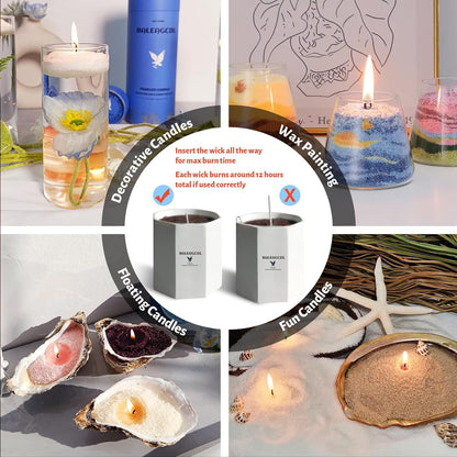 Unscented Brown Pearled Candle 18oz Luxury Sand Candle Granulated Wax - 30 Cotton Wicks – Wax for Candle Making Decorative Candles Smooth and Clean Burning Lasts up to 120 Hours