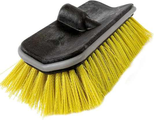 DOCA Scrub Brush Attachment for Long Handle Extension Pole - Outdoor Broom and Scrubbing Brush for House Floor, Deck, Patio, Car - Hard Brush