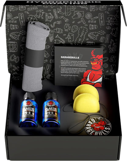 garage bulls Car Plastic Restorer & Hydrophobic Trim Ceramic Coating Kit Long Lasting Coating Car Accessories 30ml, 1fl oz (2 Pack)