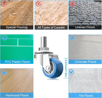 Furniture Dolly with Dual Groove Design: Furniture Sliders with 6 Wheels - for Various Types of Furniture Legs - for Moving Heavy Duty Sofa Bed - Load Capacity Up to 950lb