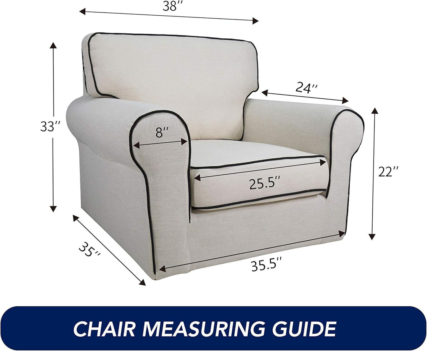 PureFit Reversible Quilted Sofa Cover, Water Resistant Slipcover Furniture Protector, Washable Couch Cover with Non Slip and Elastic Straps for Kids, Dogs, Pets (Chair, Dark Gray/Beige)