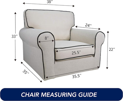 PureFit Reversible Quilted Sofa Cover, Water Resistant Slipcover Furniture Protector, Washable Couch Cover with Non Slip and Elastic Straps for Kids, Dogs, Pets (Chair, Dark Gray/Beige)