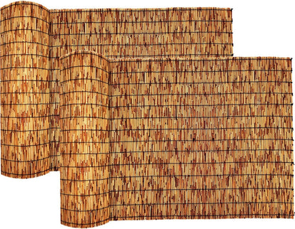 Reed Fencing Rolls,Patio Privacy Screen,Decorative Bamboo Fence Rolls for Patio Balcony Garden Backyard Outdoor,4x16FT(2Pcs)