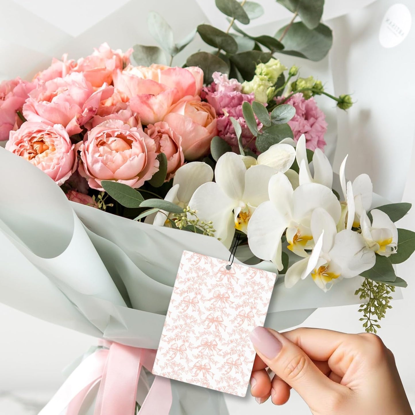 Preppy Western Cowgirl Car Air Freshener 4 Pcs, Pink Bow Floral Cowgirl Hat Boots Hanging Scents Air Freshener for Women Girls Gifts, Cute Scented Car Accessories Decor for Girls Room Nursery