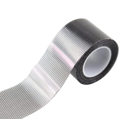 2IN Wide (16.4Ft/5.46Yd/Roll) Window Screen Repair Tape for Windows or Doors, 3-Layer Design - Adhesive Fiberglass Mesh Patch Waterproof Tape, Easy to Cut & Apply, Black, 1 Roll