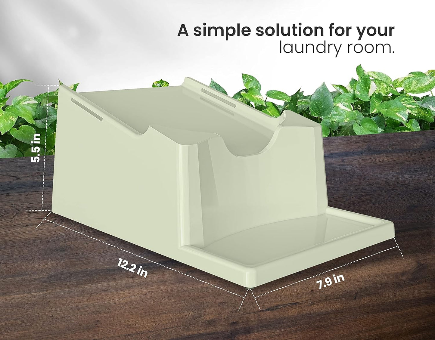 TidyFriend Laundry Detergent Holder Stand with Drip Tray, 2 Pack Laundry Soap Holder with Non-Slip Rubber Feet for Washing Space Organization, Angled Downward Slope for Easy Pouring (Green)