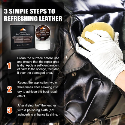 White Leather Repair Kit, White Leather Recoloring Balm, Leather Dye - Restore & Renew Scratch, Faded and Aged Leather & Vinyl Couches, Boots, Car Seats or Leather Furniture…