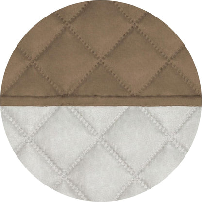 PureFit Reversible Quilted Sofa Cover, Water Resistant Slipcover Furniture Protector, Washable Couch Cover with Non Slip and Elastic Straps for Kids, Dogs, Pets (Oversized Loveseat, Camel/Ivory)