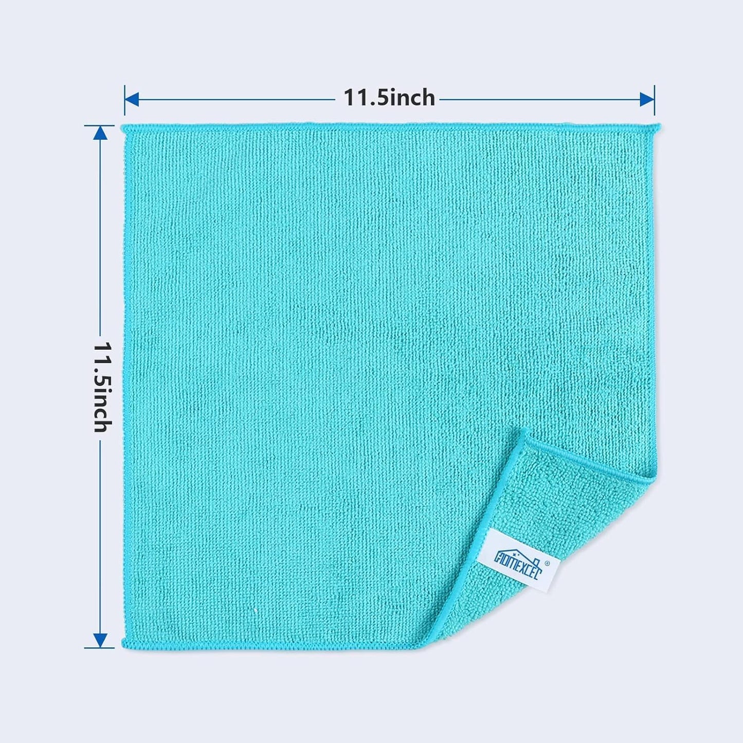 HOMEXCEL Microfiber Cleaning Cloth,150 Pack Cleaning Rags, Cleaning Towels with 4 Color Assorted,11.5"X11.5" Shop Towels (Green/Blue/Yellow/Pink)