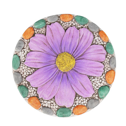 Outdoor Garden Decor Stepping Stones - Outside Garden Yard Decorative Stones Gifts for Women Garden Decor for Outside 10x10x0.75 Inch Cynkeyee