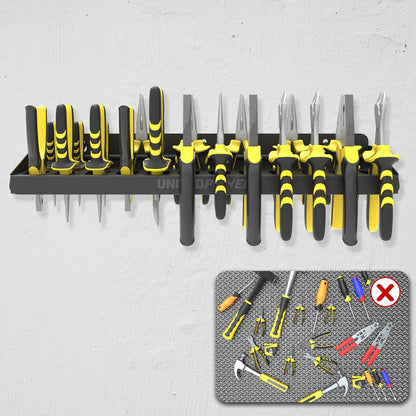 UNITEDPOWER Pliers Holder, Wall Mount Storage Rack Organizer for Workshop, Shed, Garage, Home, Stores up to 12 Pliers or Small Tools