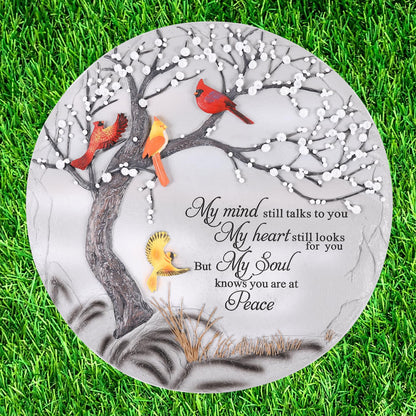 Cardinal Memorial Graden Stones, Garden Stones in Memory of Loved Ones, Memorial Gifts for Loss of Mother Father, Memorial Stepping Stones for Outdoor Decor, Memorial Gifts