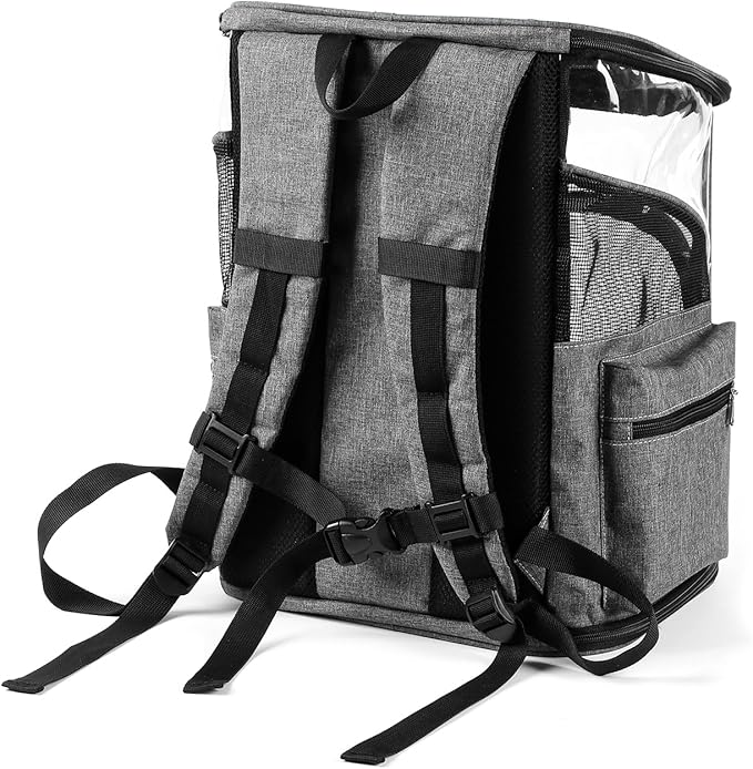 Cat Carrier Backpack for Small Medium Cats Dogs Backpack Puppies up to 26 Lbs, Excellent Visibility and Airflow,Lightweight and Portable Travel Pet Carrier Bag Foldable Design