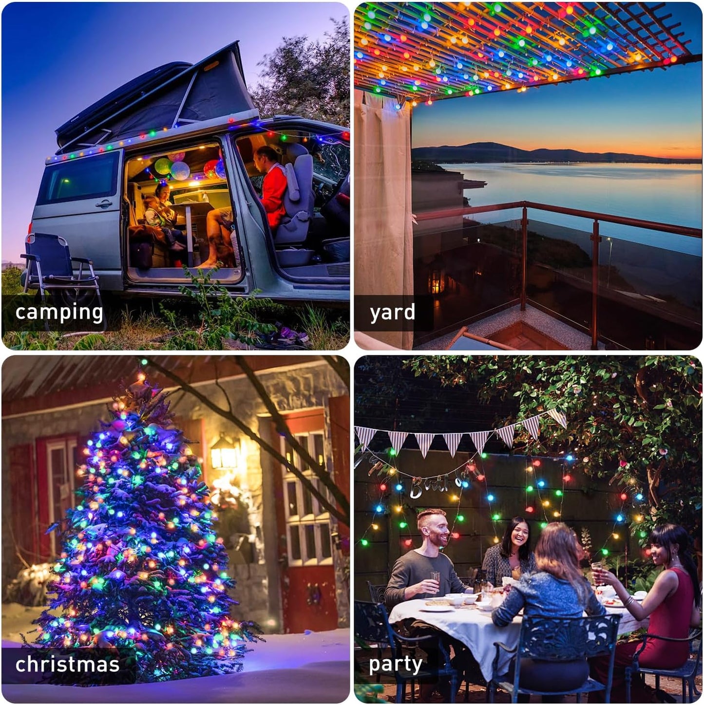 JMEXSUSS 100 LED Connectable Christmas String Lights Indoor Plug in, 33ft 8 Mode Globe String Lights with Remote, Fairy Christmas Lights for Bedroom Room Tree Party Christmas Decoration (Multicolor)