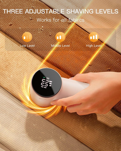 Electric Lint Remover and Fabric Shaver, Rechargeable Clothes Shaver for Sweater Furniture Couch, 3-Speed Pill Remover Defuzzer to Remove Fuzz Pilling from Blanket Jacket