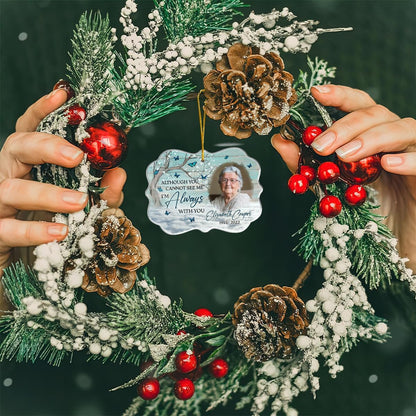 Pawfect House Custom Photo Wood Ornament, Personalized Christmas Memorial Sympathy Gifts for Loss of Grandma, Grandpa, My Dear, I'm Always with You, Christmas Memorial Gifts for Loss of Loved One