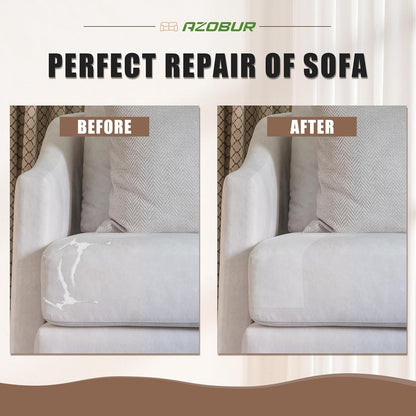 Azobur Fabric Couch Repair Patch 8.3 x 11 inches,Self-Adhesive Fabric Repair Patch for Furniture,Handbag,Sofa,Car Seats-(Khaki)