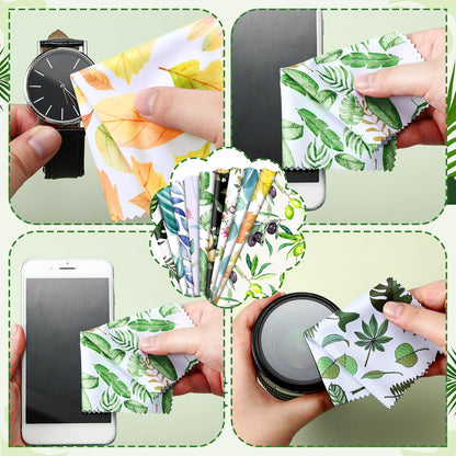 Sinmoe 20 Pcs Microfiber Cleaning Cloth for Glasses Plant Microfiber Cloth Soft Multicolor Glasses Cleaner for Eyeglasses Camera Lens Cell Phone Screens,6 x 6 Inches