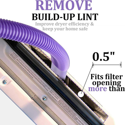 Dryer Vent Lint Vacuum Attachments Hose for Dyson Gen5 V15 V15s V12 V11 V10 V9 V8 V7 Detect Absolute Cyclone Outsize Slim Nozzle Crevice Flexible Lint Removal Tool Dryer Vent Cleaner Kit