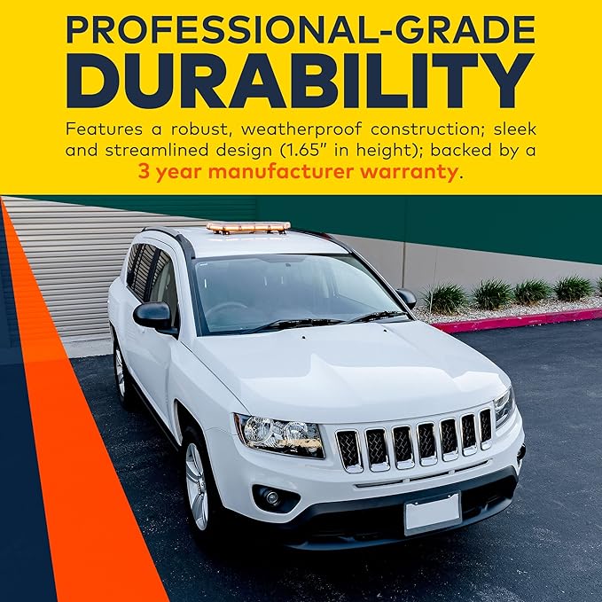 NanoFlare NFMB80 26" 12V 80W Blue RED LED Strobe Mini Lightbar [SAE Class 1] [Magnet/Permanent Mount] Rooftop Rotating Safety Flashing Emergency Police Light Bar for Truck Vehicles