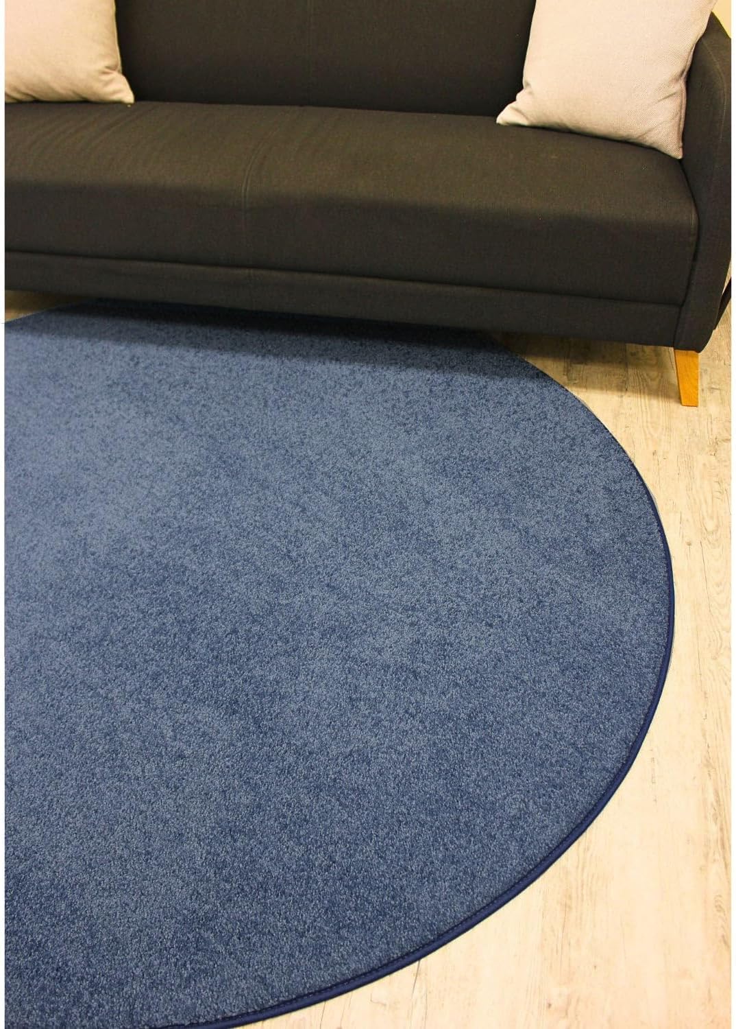 KOECKRITZ Soft and Colorful Kids Classroom Area Rugs (Passes Flammability Pill Test) Many Sizes and Bright Colors to Select from (8' Round, Navy)