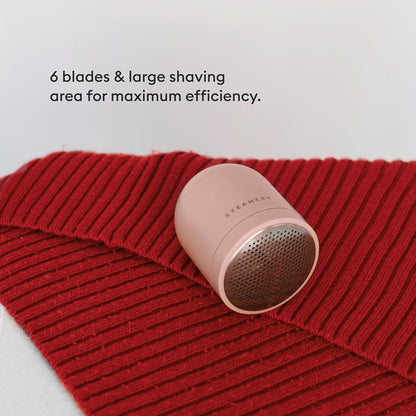 Steamery Fabric Shaver Pilo 2, Removes Lint and Pilling from Clothes and Textiles, Rechargeable Lint Remover with USB, Pink