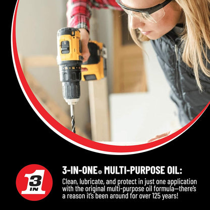 3-IN-ONE Multi-Purpose Oil, 8 OZ [12-PACK]