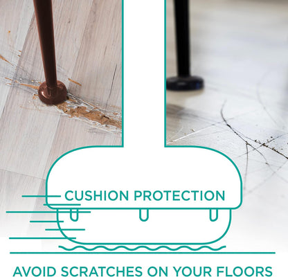 Wrought Iron Patio Furniture Feet Caps (32 Pack, Black) - 1.5" Round Plastic Outdoor Chair Leg Caps, Patio Furniture Replacement Feet