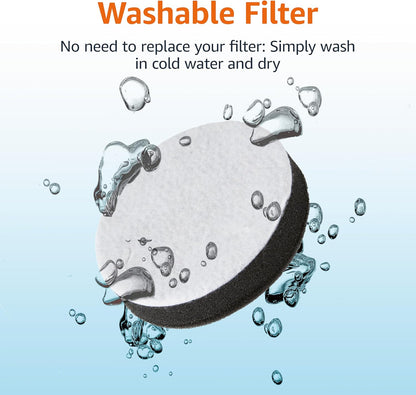 Amazon Basics Upright Bagless Vacuum Cleaner for Carpet and Hard Floors, With Crevice and Upholstery Tools, Detachable Handle, Lightweight (8.4 lbs), 1.7L Dust Cup, 720W, 25ft Cord, Black/White