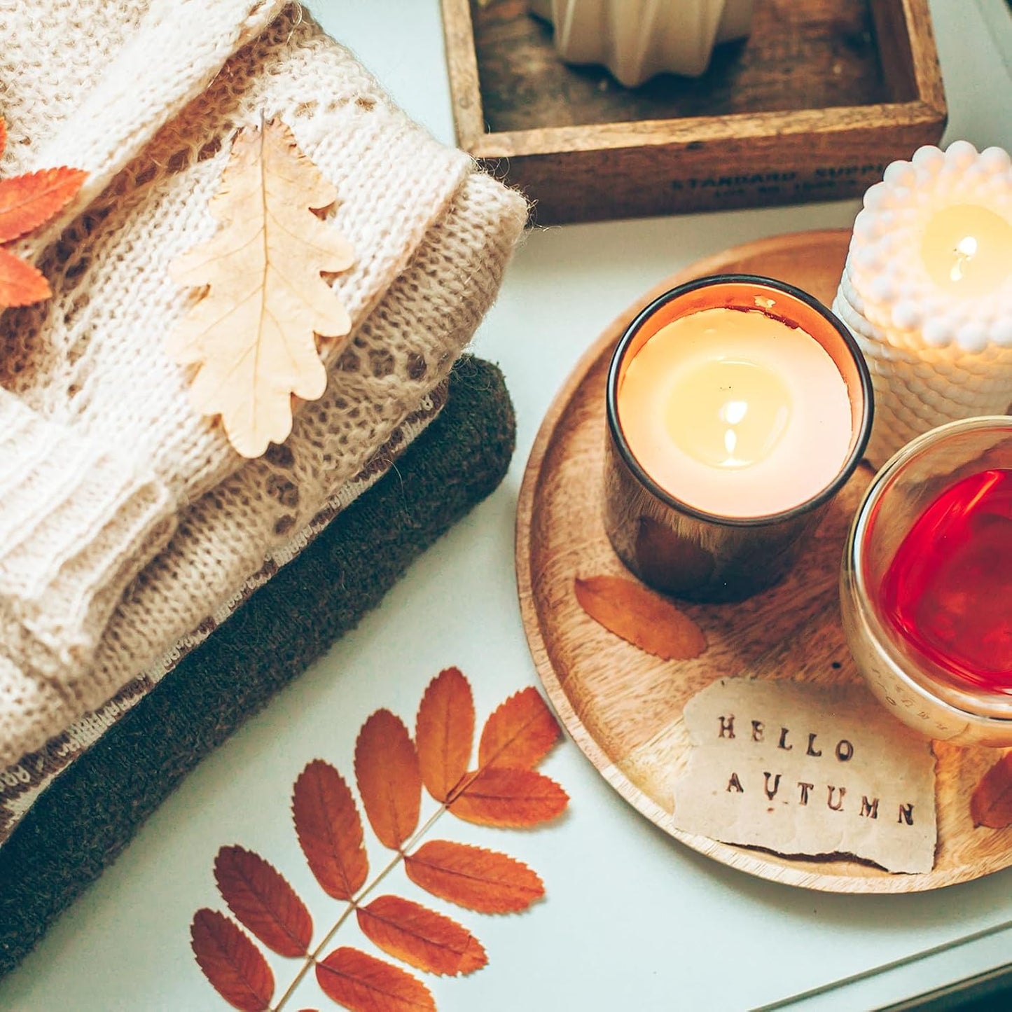 14 OZ Thick Candle Jars for Making Candles 12 Pcs, 3 Wick Empty Jars with Wood Lids for Candle Making, Sample Container,Clear Brown