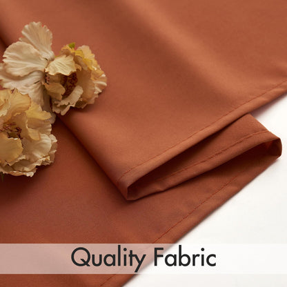 MIULEE Terracotta Privacy Sheer Curtains That Let Light in 90 Inches Long Non-See-Through Semi Sheer Curtain Light Filtering Window Curtains Drapes for Living Room Bedroom 2 Panels Set 42 X 90