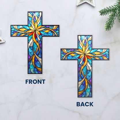 FLAGWIX Christian Gifts for Women Men - Acrylic Christmas Ornaments 2025 - Catholic Spiritual Religious Gifts for Women Mom Grandma, Cross Ornaments for Christmas Tree, Religious Gift, Cross Ornament