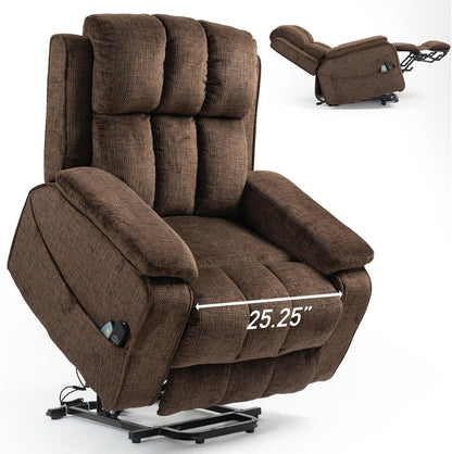 Lazy Boy Recliner Chair, Postoperative Recovery，Retractable 23'' Extra-Long Leg Support Lift Chair Hold up to 400lb，25.5'' Oversized Recliner seat for Big and Tall