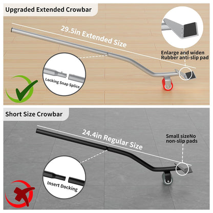 MYUEA【Upgrade Large】 Furniture Dolly,Furniture Movers with 5 Wheels,Carbon Steel Panel Heavy Duty Dolly,Furniture Lifter with 5 360° Rotatable Rubber Universal Wheels,Maximum Load 3747 LBS(Oversize)