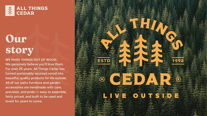 All Things Cedar PA96-Set 6-ft Cedar Garden Pagoda Arbor with Side Planters | Wedding Arch for Ceremony | Wood Trellis for Outdoor & Plant Climbing | Handcrafted (Western Red Cedar)