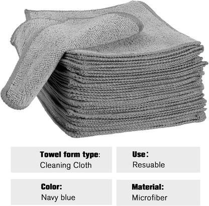 Tanlade Microfiber Cleaning Cloth 6"x6" Cleaning Rags Reasonable Kitchen Towels Microfiber Towels Cars Wash Dry Erase Cloth (Gray,50 Pcs)