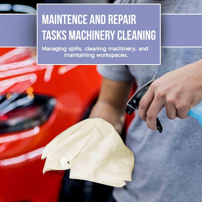 WHITEWRAP Shop Towels| Multipurpose Commercial and Residential Shop Cleaning|Car Wash, Polish, Housewares, Coffee Machine, Restaurant, Bathrooms, Electronics, Auto Garage | 50Pack 14"x12" Natural