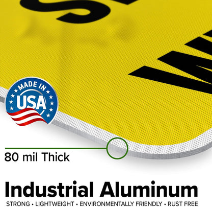 Caution Slippery When Wet Sign or ICY Sign, 24"x30" .080 Reflective Aluminum, Indoor/Outdoor Use, USA MADE By My Sign Center