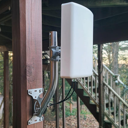 Proxicast Pro-Grade J-Max 100% Solid Rustproof Aluminum Antenna Mount - Universal Outdoor Adjustable Pivot/Lock Bracket & J-Pipe Mast (1.5" x 36" Pole) for Wall, Eave or Roof Mounting (ANT-800-JP2-XL)