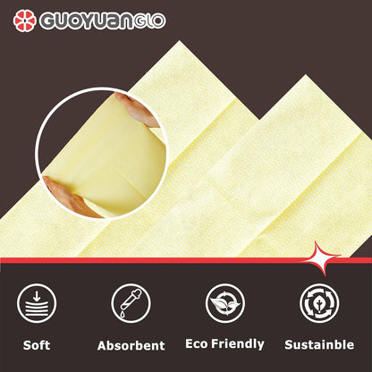 Disposable Dish Cloths Disposable Cleaning Towels Heavy Duty Reusable Cleaning Cloths Dish Rags for Kitchen,11.8 x 21 inches - 50 Counts/Pack,Yellow