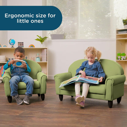 Children's Factory As We Grow Chair and Couch, Flexible Seating for Daycare or Preschool, Kids Reading Couch, Playroom Furniture, Sage