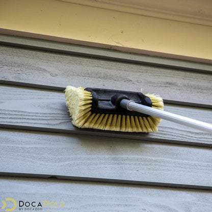 DOCA Scrub Brush Attachment for Long Handle Extension Pole - Outdoor Broom and Scrubbing Brush for House Floor, Deck, Patio, Car - Car Wash Brush