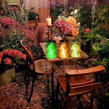 ZNYCYE Mason Jar Solar Lights for Outside, 12 Pack 30LED Fairy Firefly Lights Mason Jar Solar Lids Outdoor Waterproof String Lights with Hangers(NO Jars) for Patio Garden Yard Lawn Decor(6 Colors)
