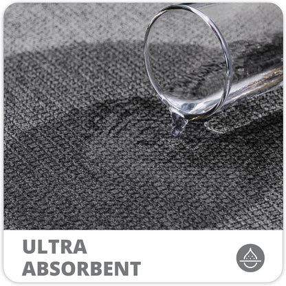 Bath Mat,Ultra Thin Bathroom Rugs,Rubber Bath Mats for Bathroom,No Slip Bath Rugs,Quick Dry,Machine Washable,Low Pile,Absorbent,Shower Outside,Sink,Home Decor Accessories.Dark Grey,1'5"x2'3"(2 Pack)