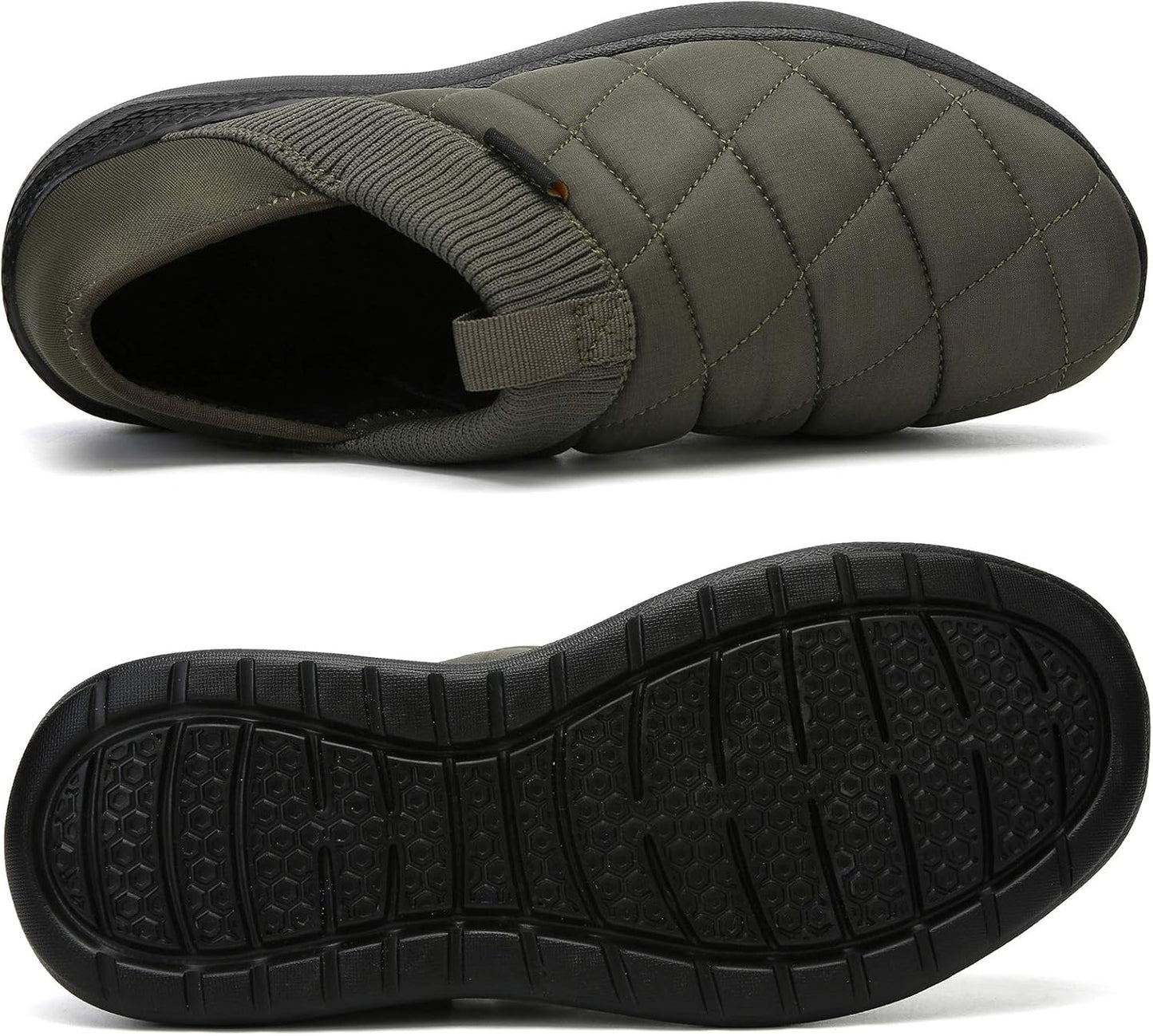 KUBUA Slippers for Men and Womens Indoor House Shoes Plush Slip on Outdoor Garden Loafers